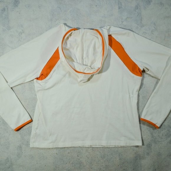 Tommy Hilfiger White Orange Hoodie L/S Sweatshirt - Picture 4 of 8